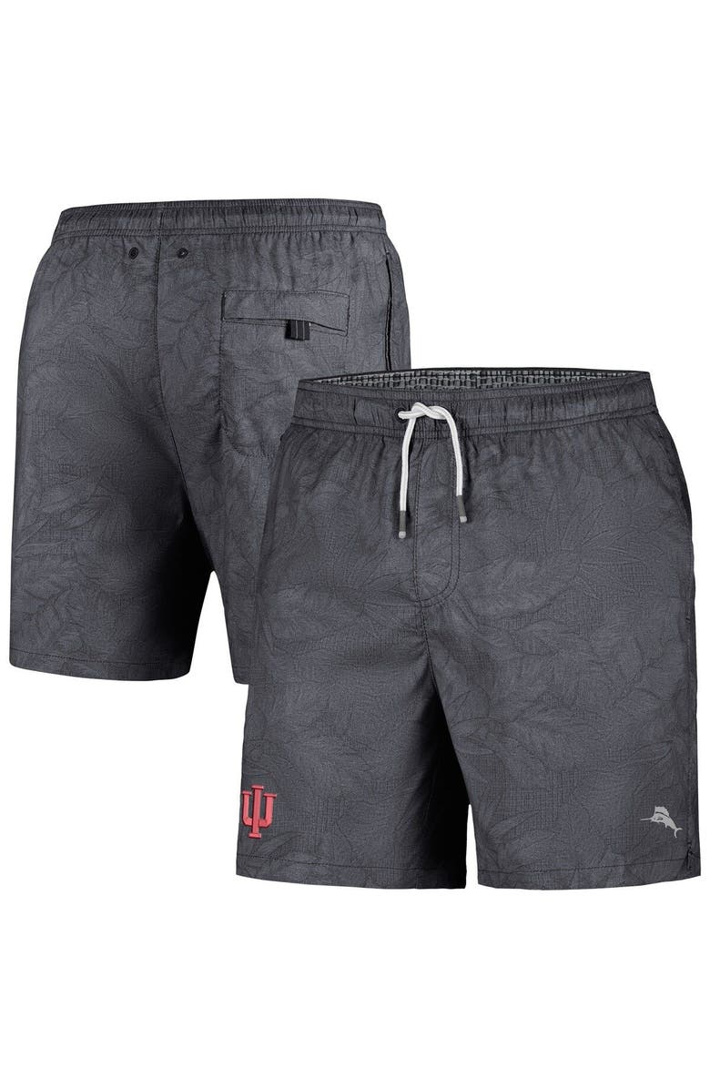 Tommy Bahama Men's Tommy Bahama Black Indiana Hoosiers Naples Layered Leaves Swim Trunks, Main, color, 