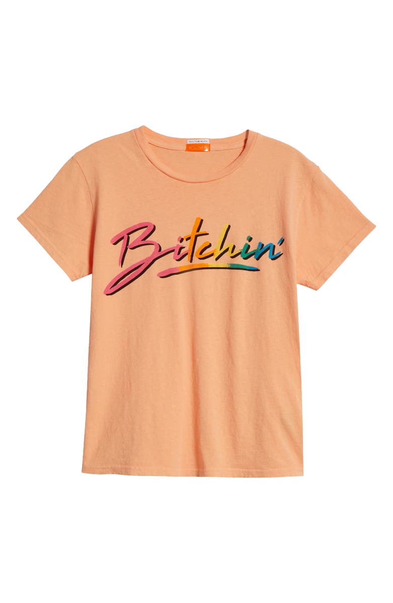 MOTHER The Lil Goodie Goodie Graphic Tee, Alternate, color, Peach Cobbler- Bitchn