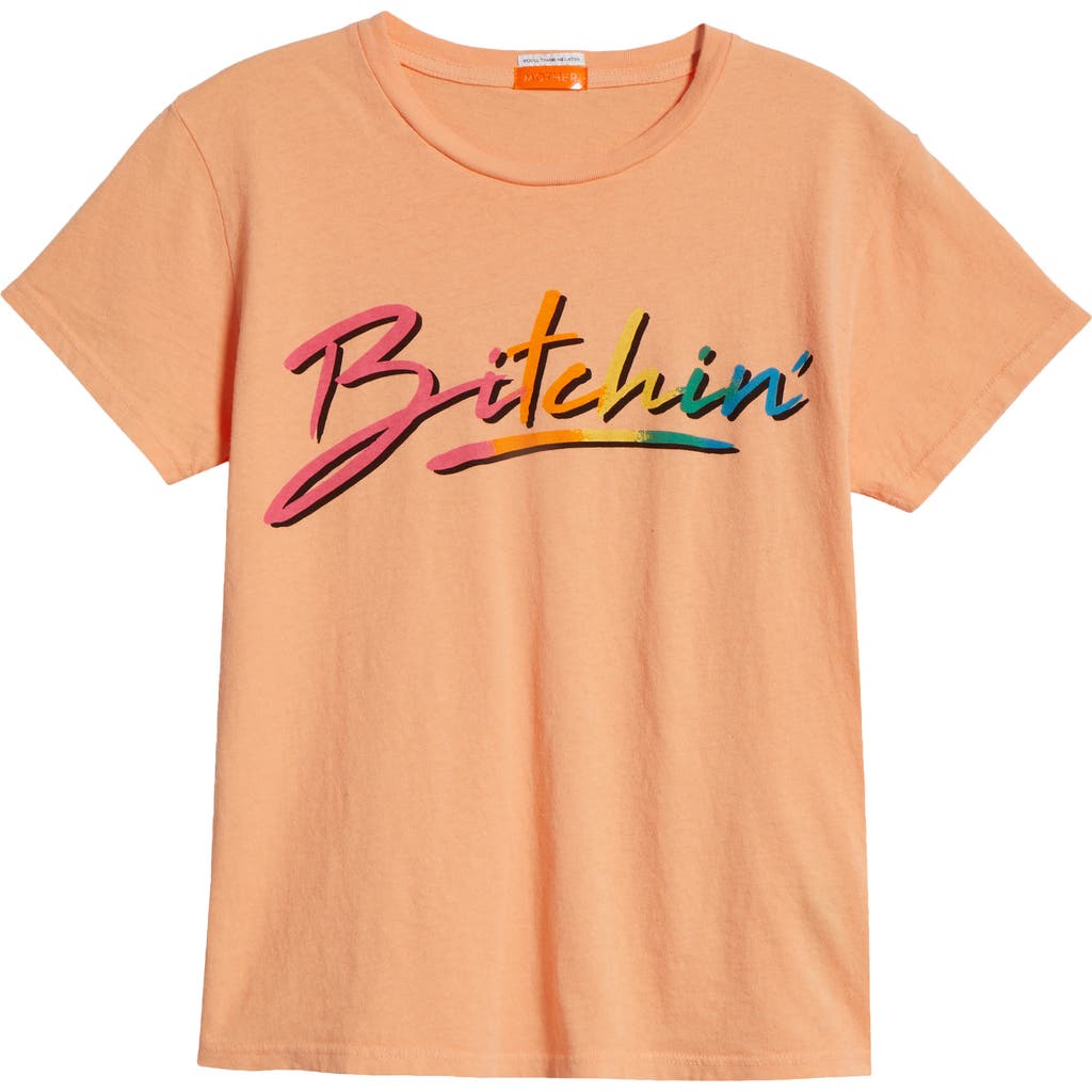 Shop Mother The Lil Goodie Goodie Graphic Tee In Peach Cobbler- Bitchn