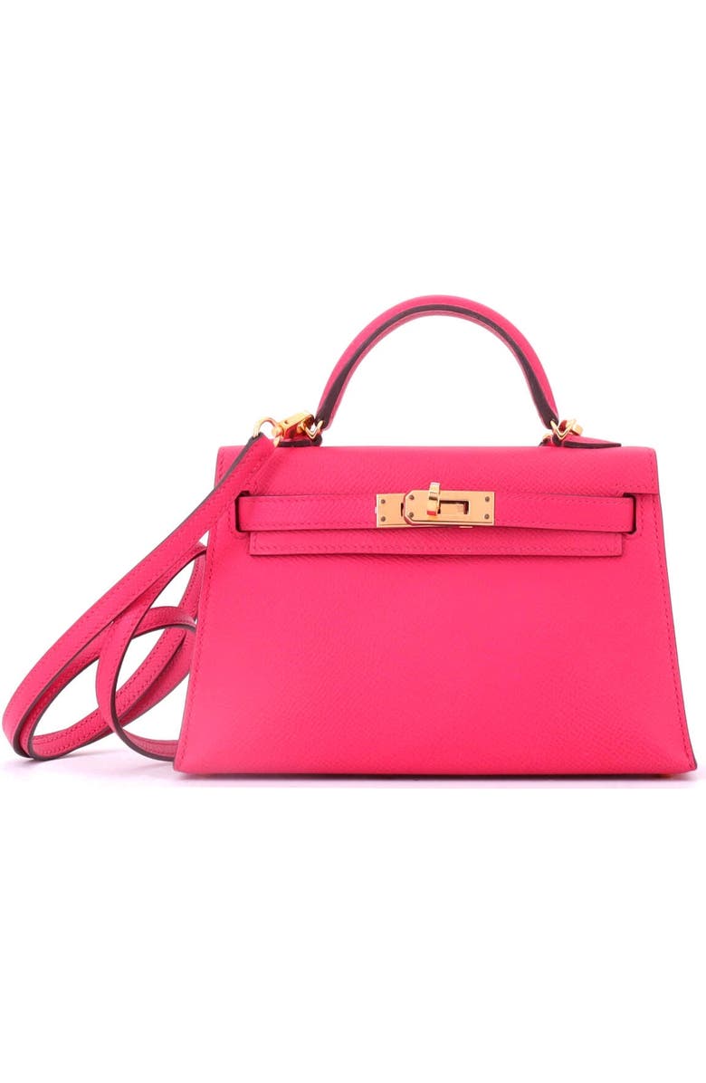 Pre-Owned Hermes Kelly Mini II Bag Pink Epsom with Gold Hardware 20, Main, color, Rose Extreme