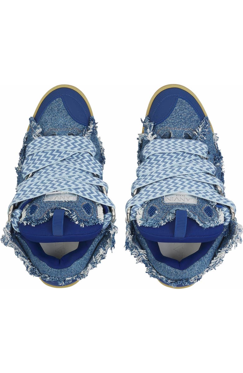 Lanvin Curb Sneakers In Denim, Alternate, color,