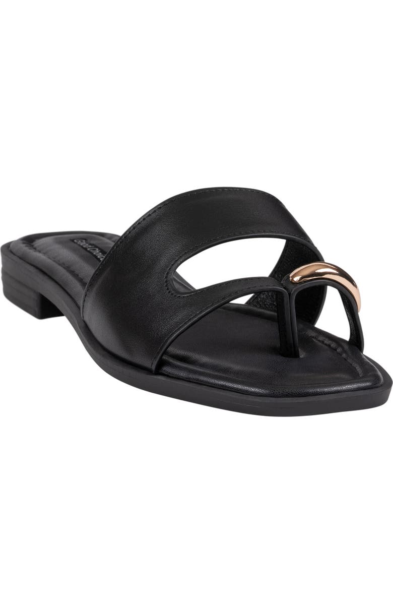 GOOD CHOICE NEW YORK Halie Toe Ring Sandal, Main, color, Black