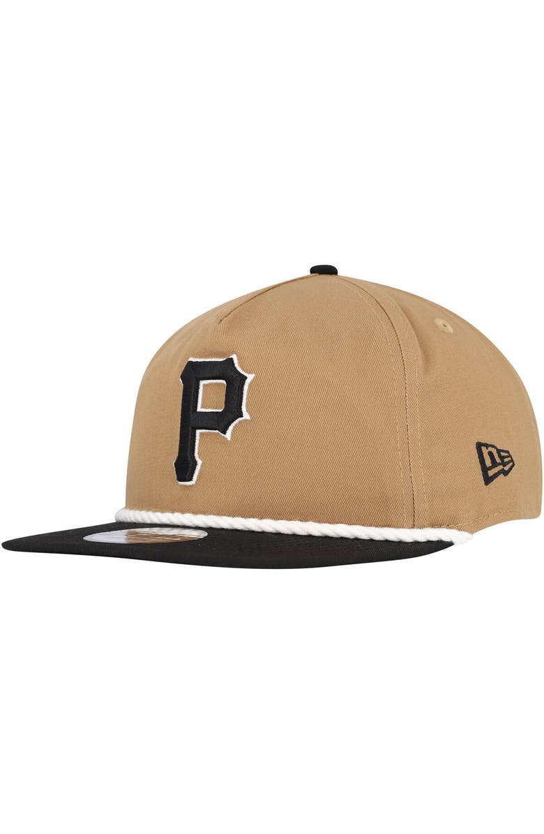 New Era Men's New Era Khaki/Black Pittsburgh Pirates Golfer Snapback Hat, Main, color, Khaki