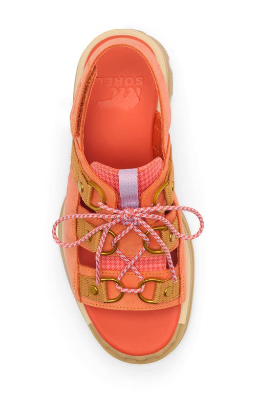 Sorel Rein Cb™ Lace-up Platform Sandal In Tuscan/gum