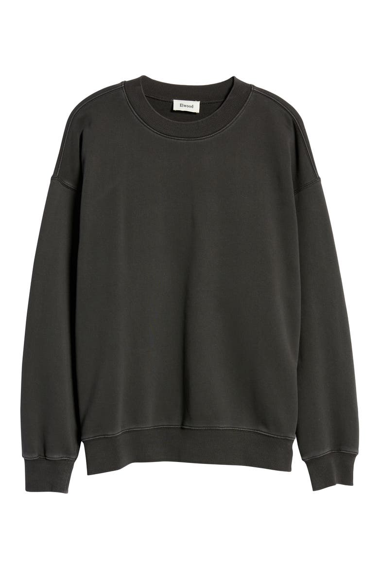 Core Oversize Crewneck Sweatshirt, Alternate, color, VINTAGE BLACK