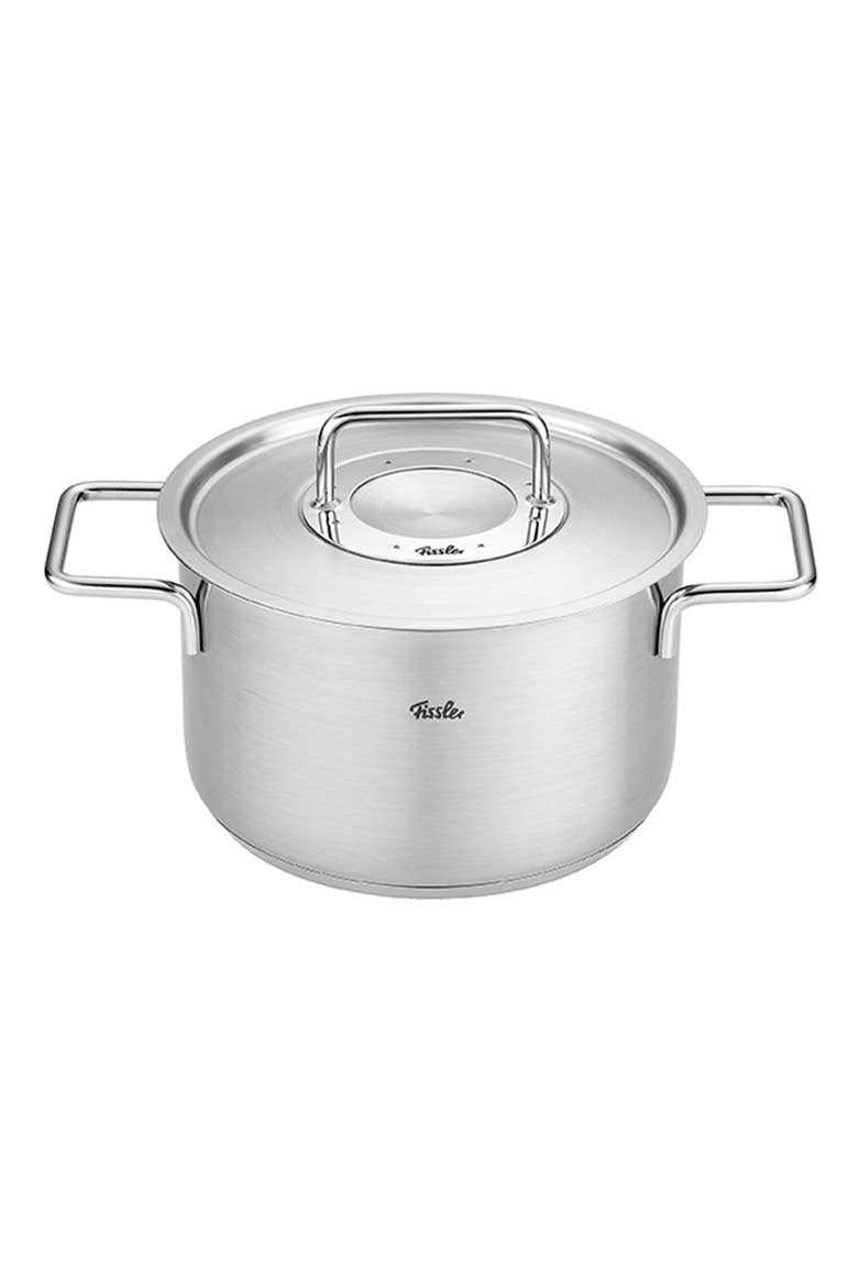 Pure Collection Stainless Steel Stock Pot with Metal Lid, Main, color, Stainless Steel