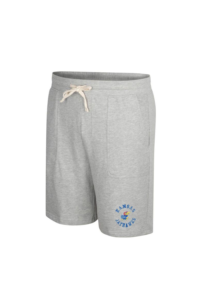 COLOSSEUM Men's Colosseum Heather Gray Kansas Jayhawks Love To Hear This Terry Shorts, Alternate, color, Heather Gray