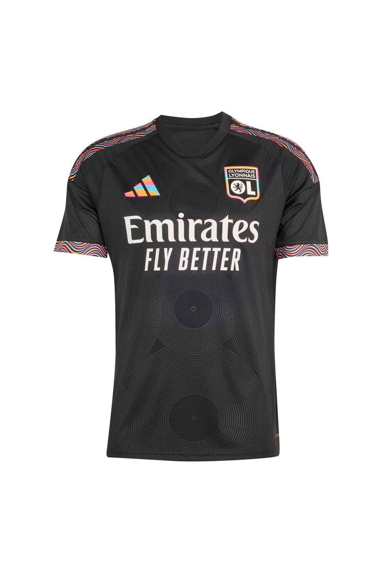 Men's adidas  Black Olympique Lyonnais 2026/27 Third Replica Jersey, Alternate, color, Black
