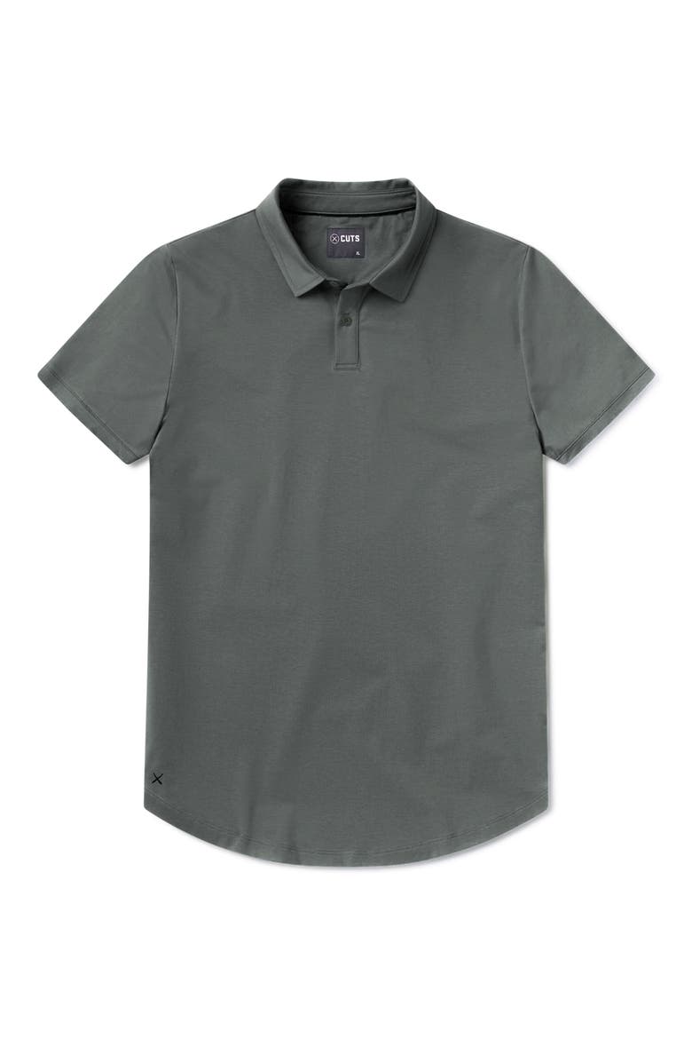 Trim Fit Cotton Blend Polo, Alternate, color, CASTOR GREY