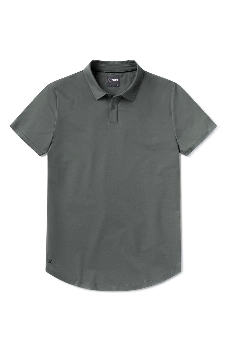 Cuts Trim Fit Cotton Blend Polo, Alternate, color, Castor Grey