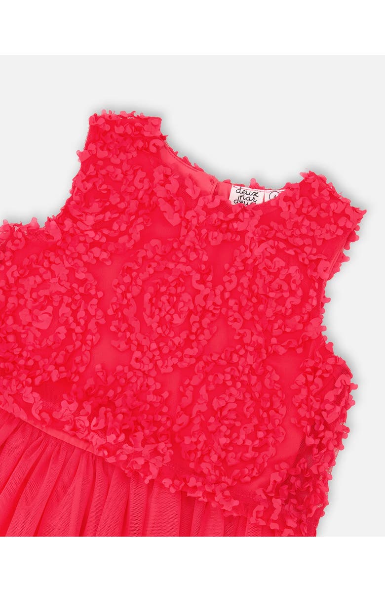 Deux par Deux Sleeveless Textured Rosette Dress, Alternate, color, Pink