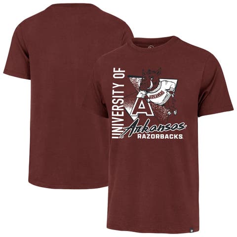 Men's '47 Crimson Arkansas Razorbacks Side Arm Franklin T-Shirt