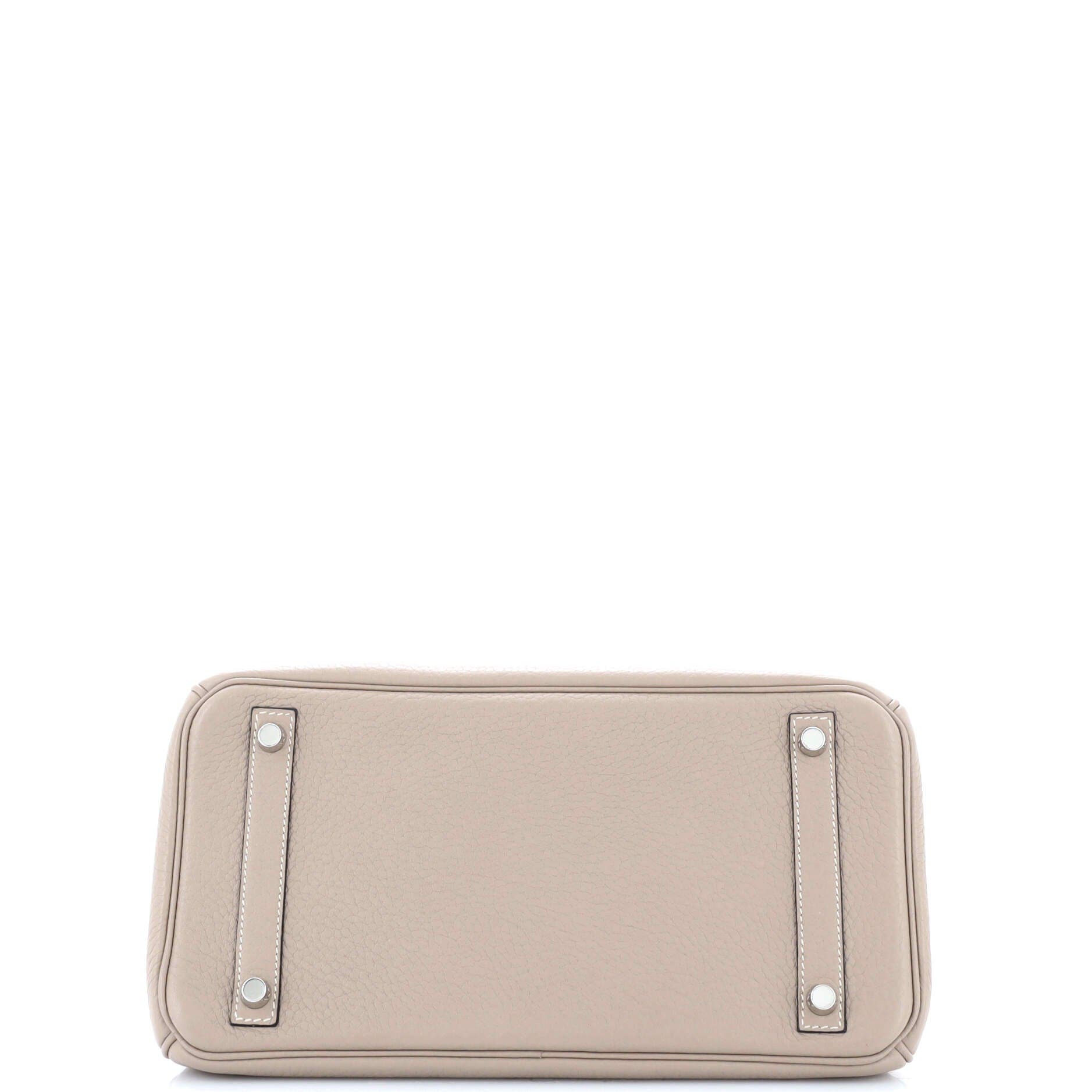 Pre-Owned Hermes Birkin Handbag Grey Clemence with Palladium Hardware 30, Alternate, color, 