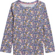 Mini Boden Kids' Pointelle Knit Long Sleeve Top