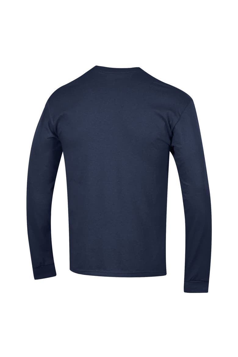 Men's Champion  Navy BYU Cougars Arch Over Logo Long Sleeve T-Shirt, Alternate, color, Navy