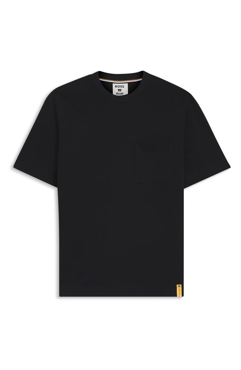 BOSS x Steiff Tames Solid Cotton T-Shirt, Main, color, Black