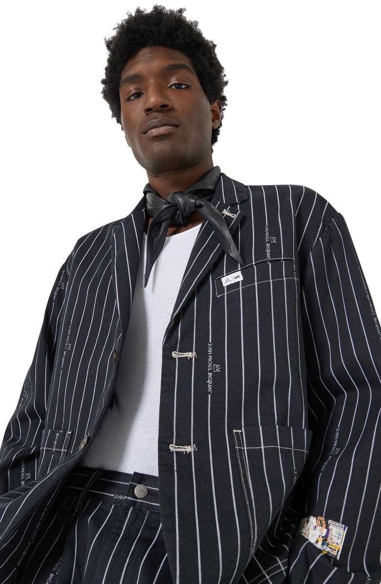 Lee x Basquiat Stripe Cotton Blazer, Alternate, color,