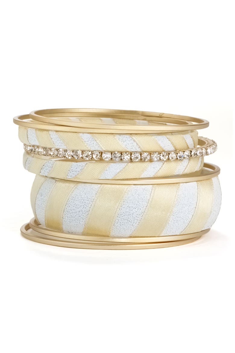Stripe Bangles, Main, color, YELLOW/ SOFT GOLD