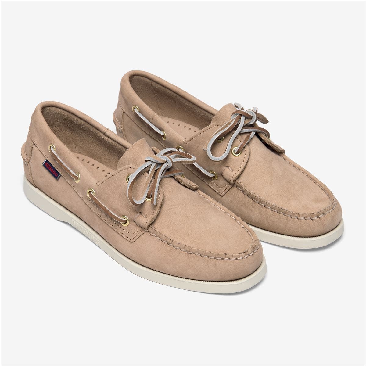 Portland Nubuck Womans Boat Shoes, Alternate, color, Beige Camel