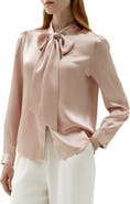 Lilysilk Women's Bow-tie Neck Silk Blouse