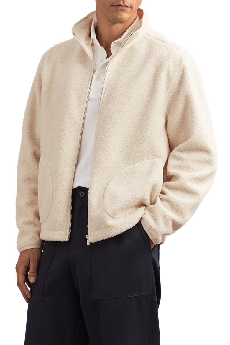 Toscana High Pile Fleece Jacket, Main, color, ECRU