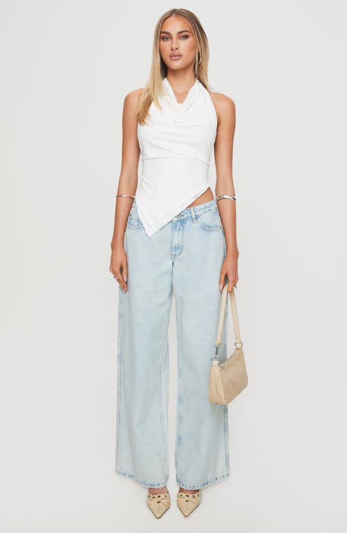 Princess Polly Brayden Relaxed Wide Leg Jeans In Blue