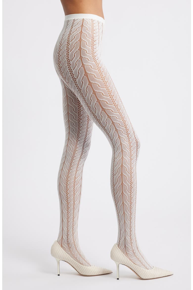 Openwork Mesh Tights, Main, color, IVORY