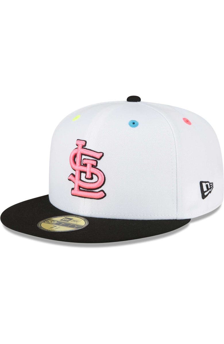 New Era Men's New Era White St. Louis Cardinals Neon Eye 59FIFTY Fitted Hat, Alternate, color, 