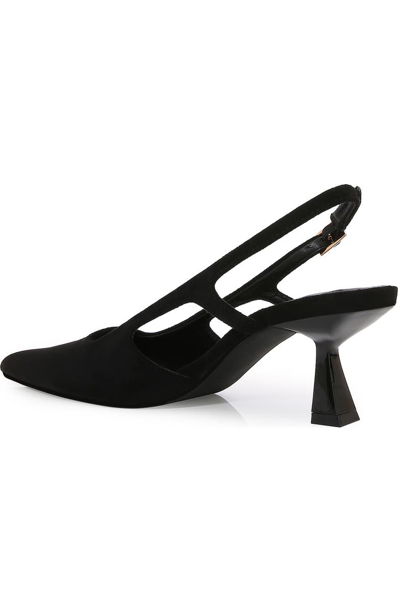 BERNESS Cleopatra Faux Suede Slingback Pump, Alternate, color, Black
