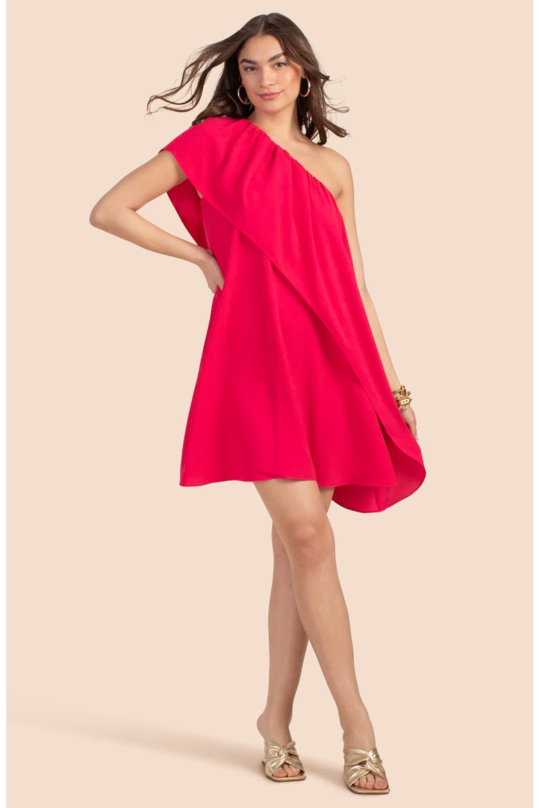 Satisfied One-Shoulder Dress, Alternate, color, TE AMO PINK