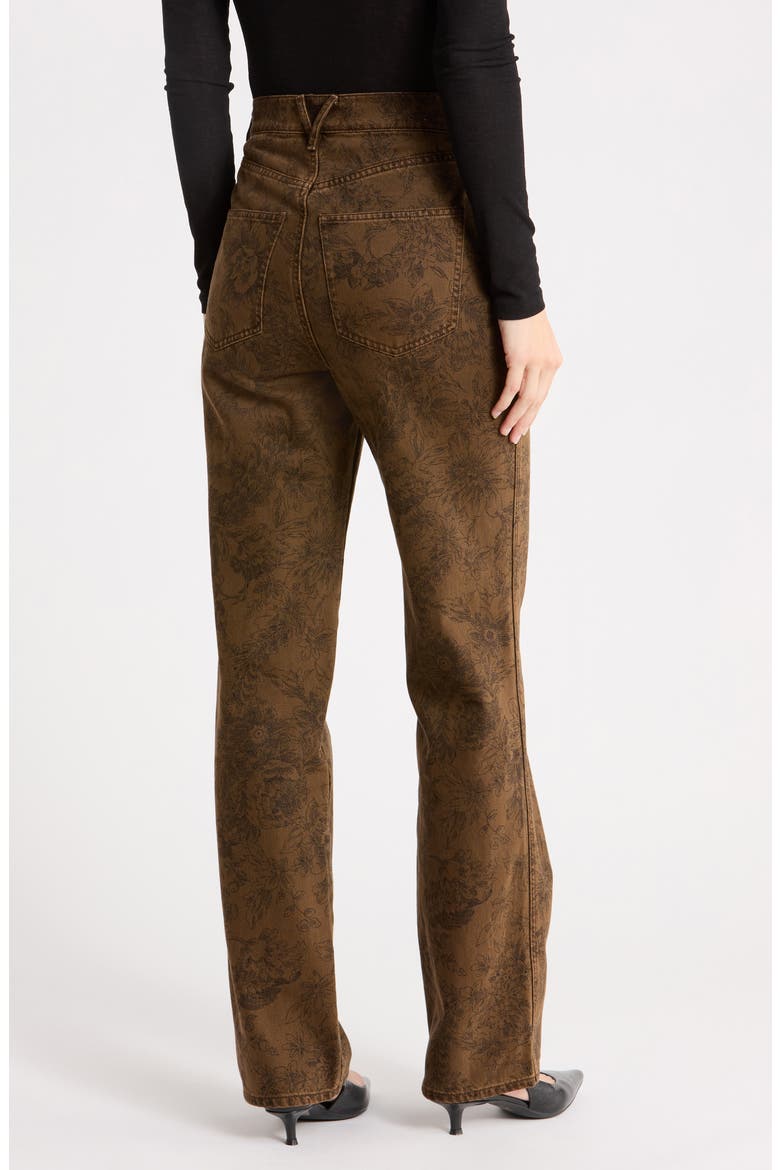 Dylan High Waist Straight Leg Jeans, Alternate, color, LICHEN/ BLACK