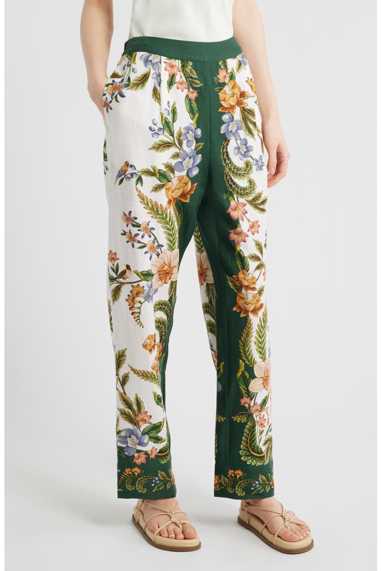 Nature Sands Print Linen Blend Pants, Main, color, NATURE SAND