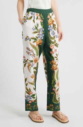 Nature Sands Print Linen Blend Pants