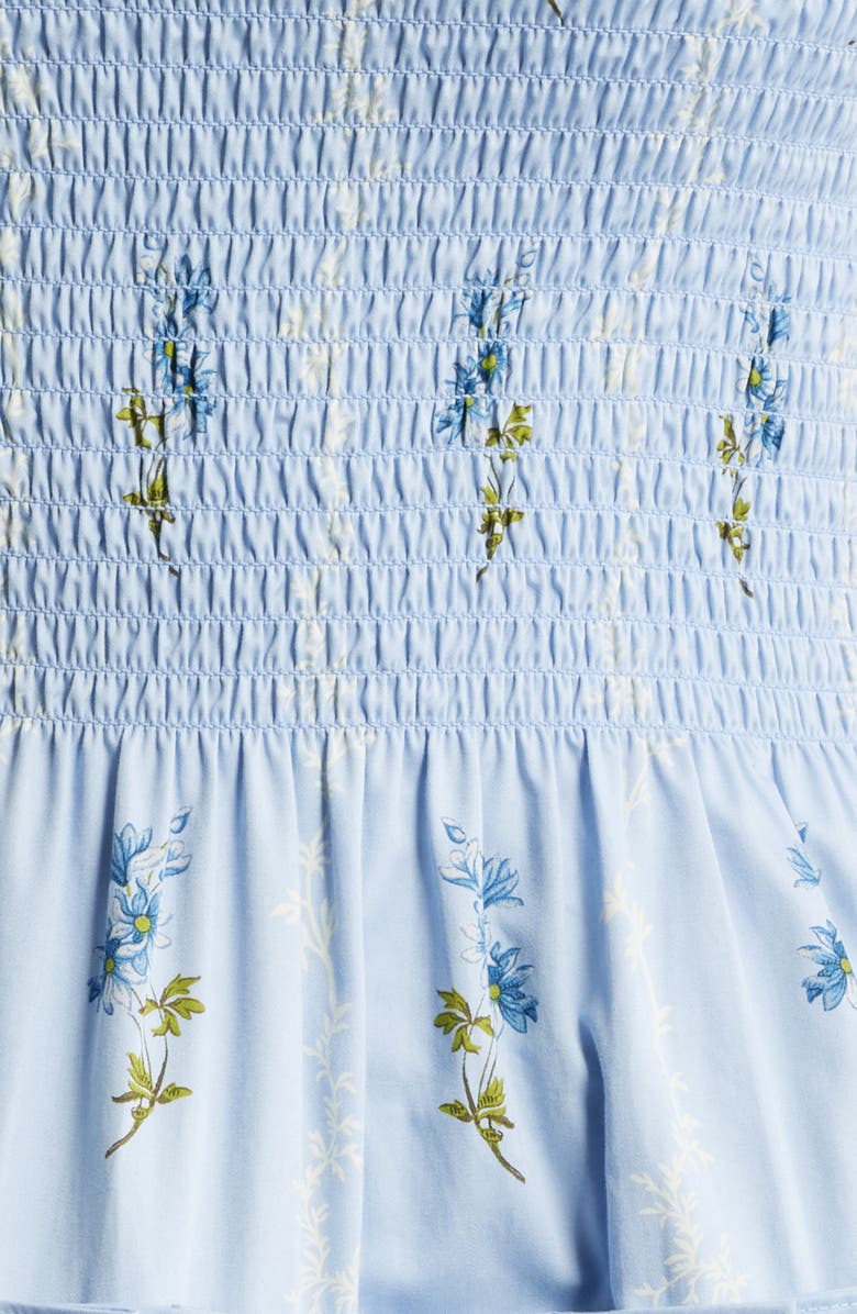 Hill House Home The Ribbon Smocked Pleated Minidres, Alternate, color, Bluebell Waltz