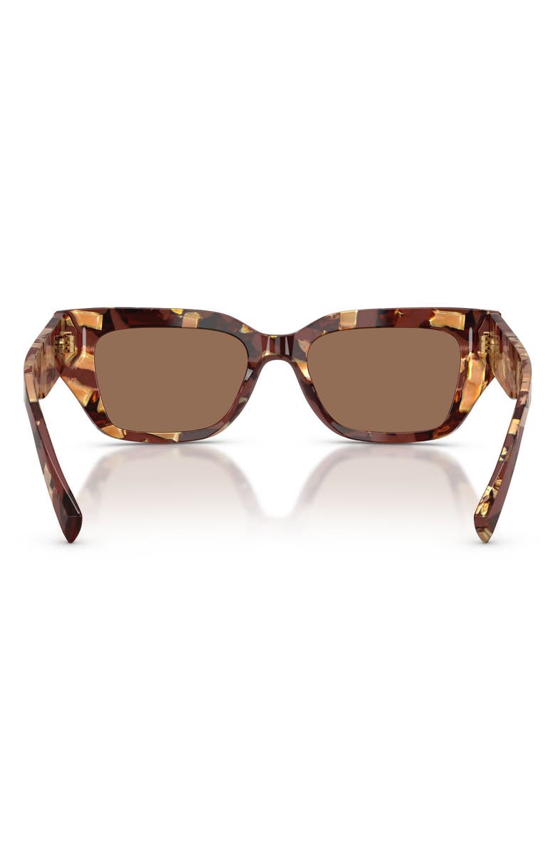 Dolce&Gabbana 52mm Cat Eye Sunglasses, Alternate, color, Pearl Havana Brown / Brown