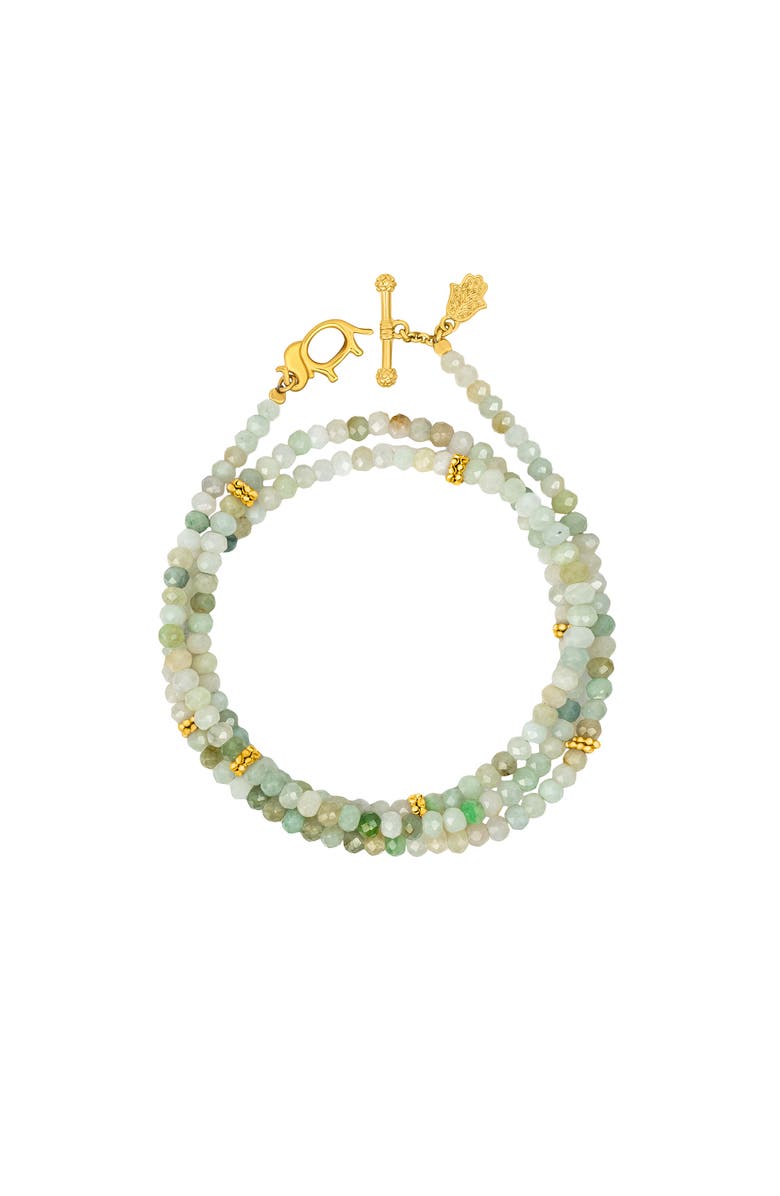 Karma and Luck Women's Jade Elephant Gold Plated Wrap Bracelet - Manifest Abundance, Alternate, color,