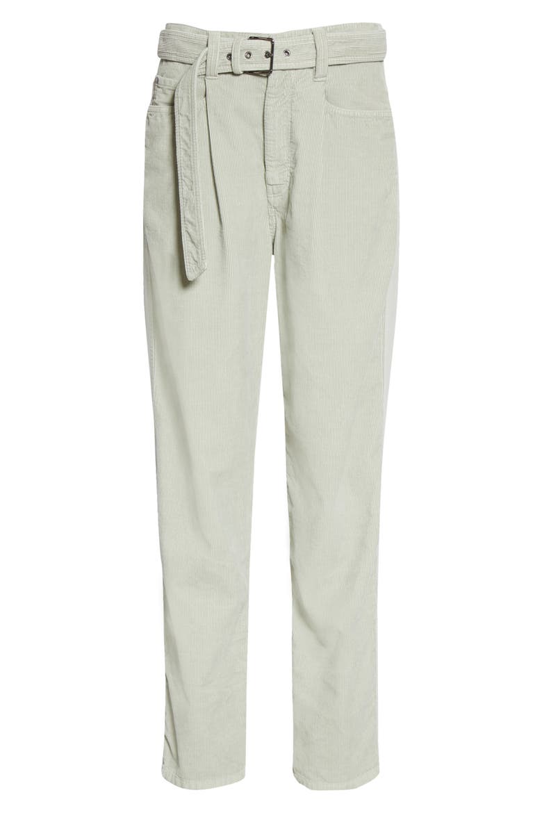 Belted Corduroy Pants, Alternate, color, PEPPERMINT