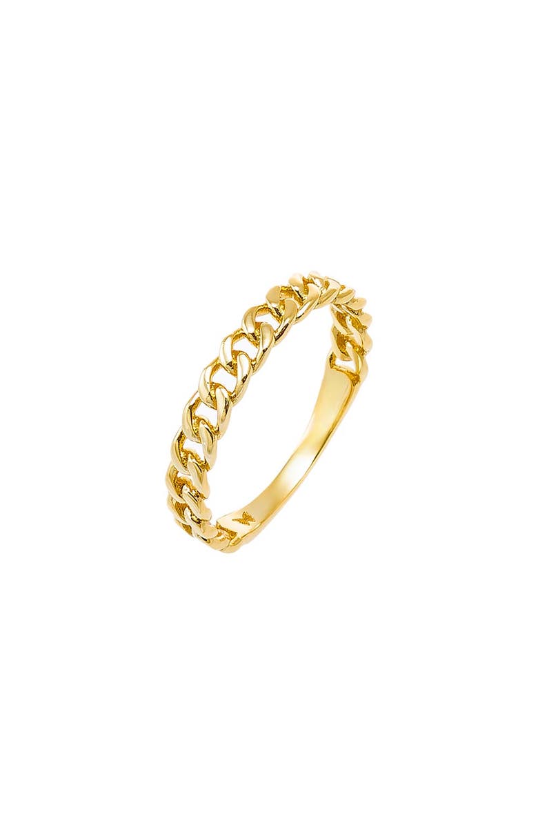 BY ADINA EDEN Solid Cuban Chain Eternity Ring, Main, color, Gold