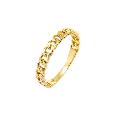 Solid Cuban Chain Eternity Ring