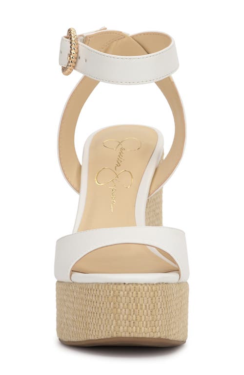 Jessica Simpson Kamindi Platform Wedge Sandal In White
