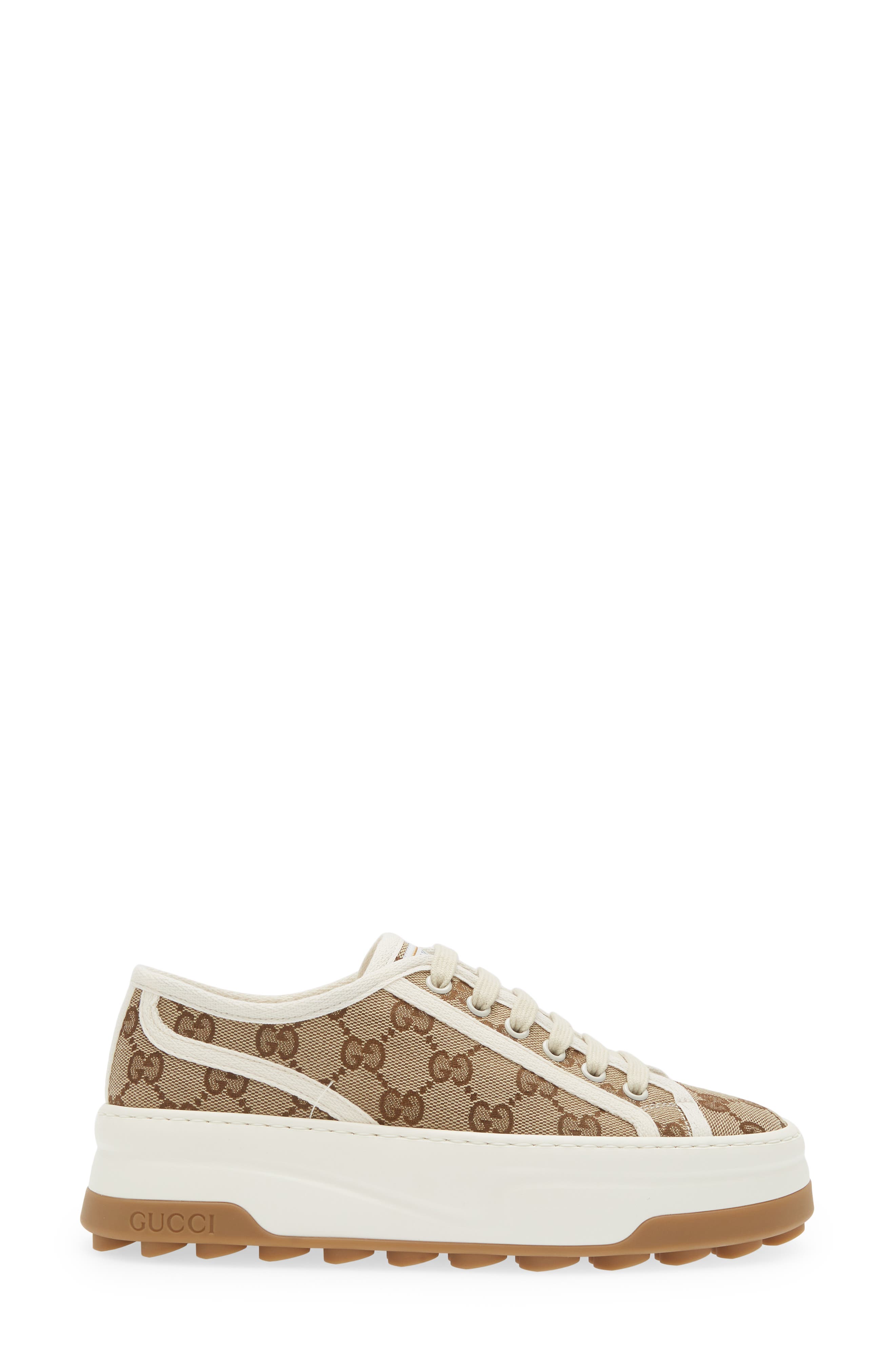Gucci GG Canvas Platform Sneaker, Alternate, color, 
