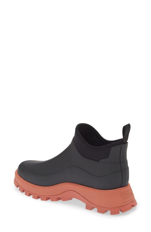 Hunter City Explorer Waterproof Bootie In Black/red Flurry