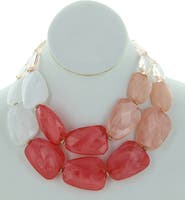 OLIVIA WELLES Riva Statement Earrings & Bib Necklace Set