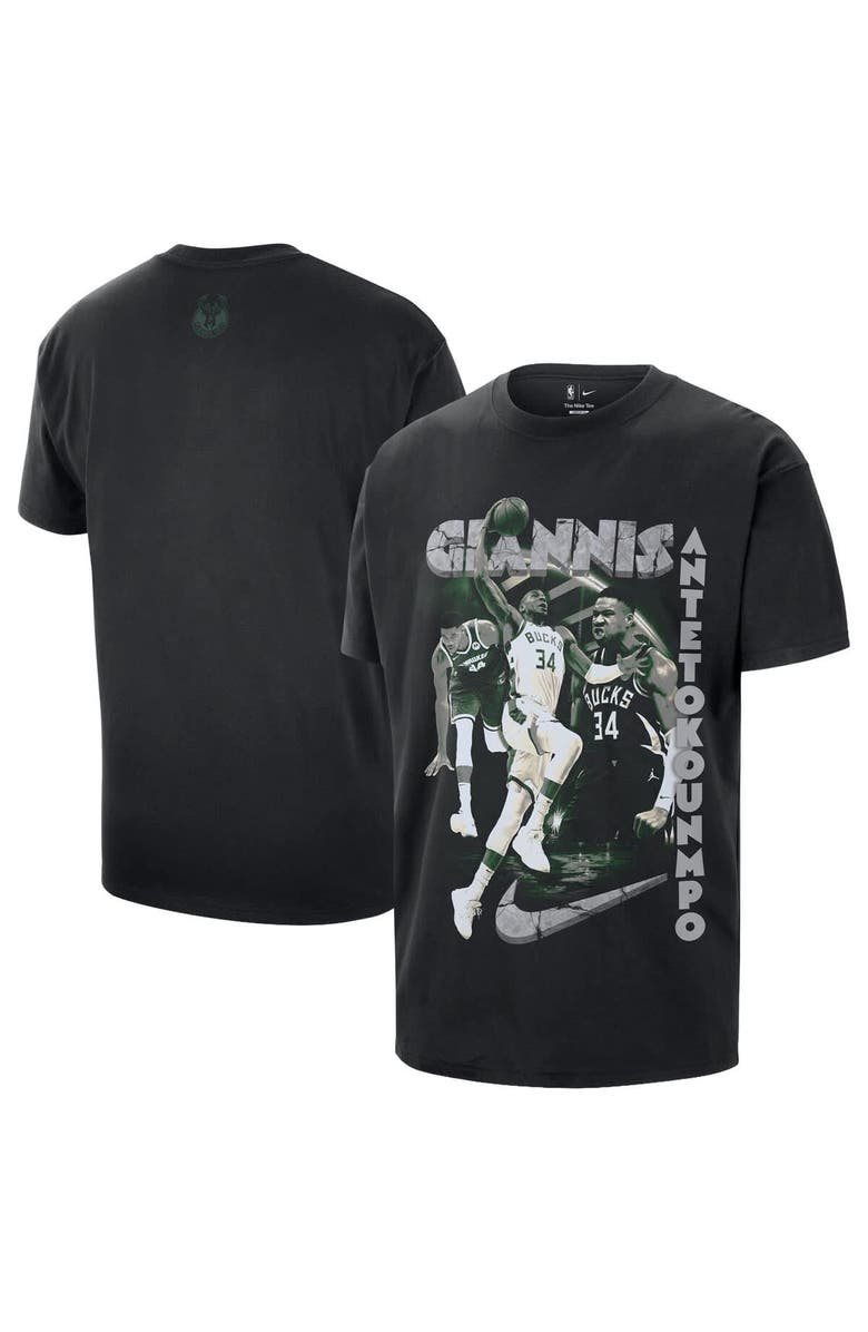 Nike Unisex Nike Giannis Antetokounmpo Black Milwaukee Bucks Athlete T-Shirt, Main, color, Black