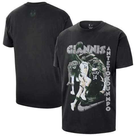 Unisex Nike Giannis Antetokounmpo Black Milwaukee Bucks Athlete T-Shirt