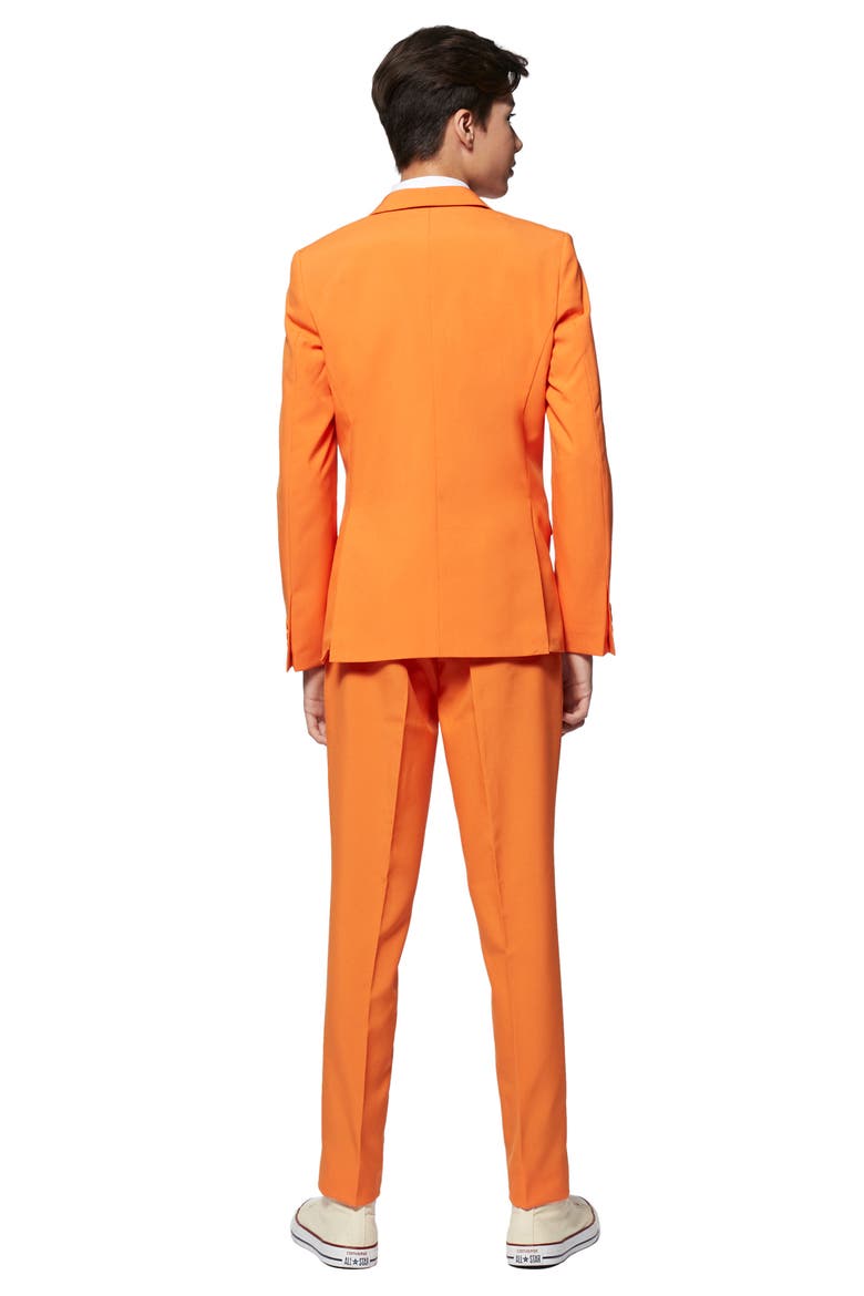 Kids' The Orange Two-Piece Suit with Tie, Alternate, color, ORANGE
