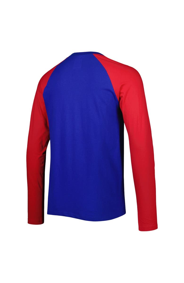 New Era Men's New Era Royal New England Patriots Throwback Raglan Long Sleeve T-Shirt, Alternate, color, Royal