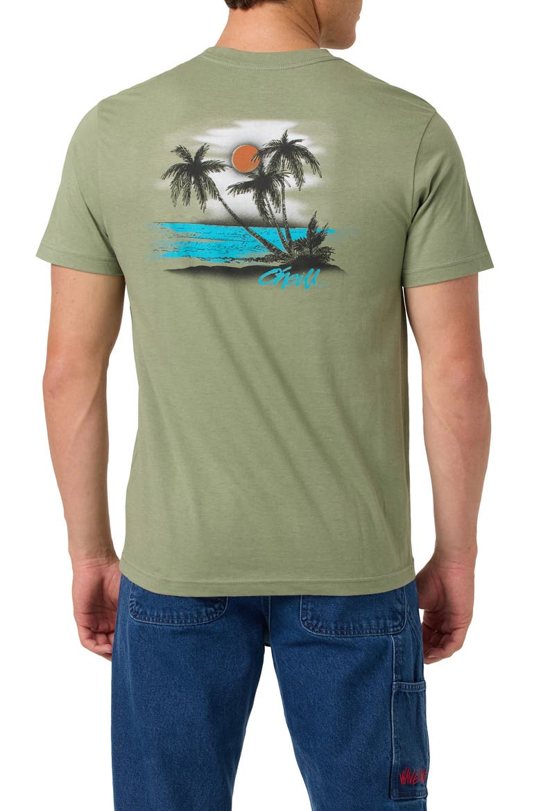 Tropics Classic Cotton Graphic T-Shirt, Alternate, color, SAGE