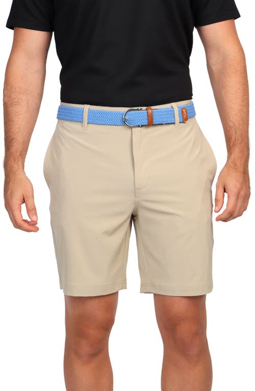 Tailorbyrd Solid Performance Shorts In Khaki