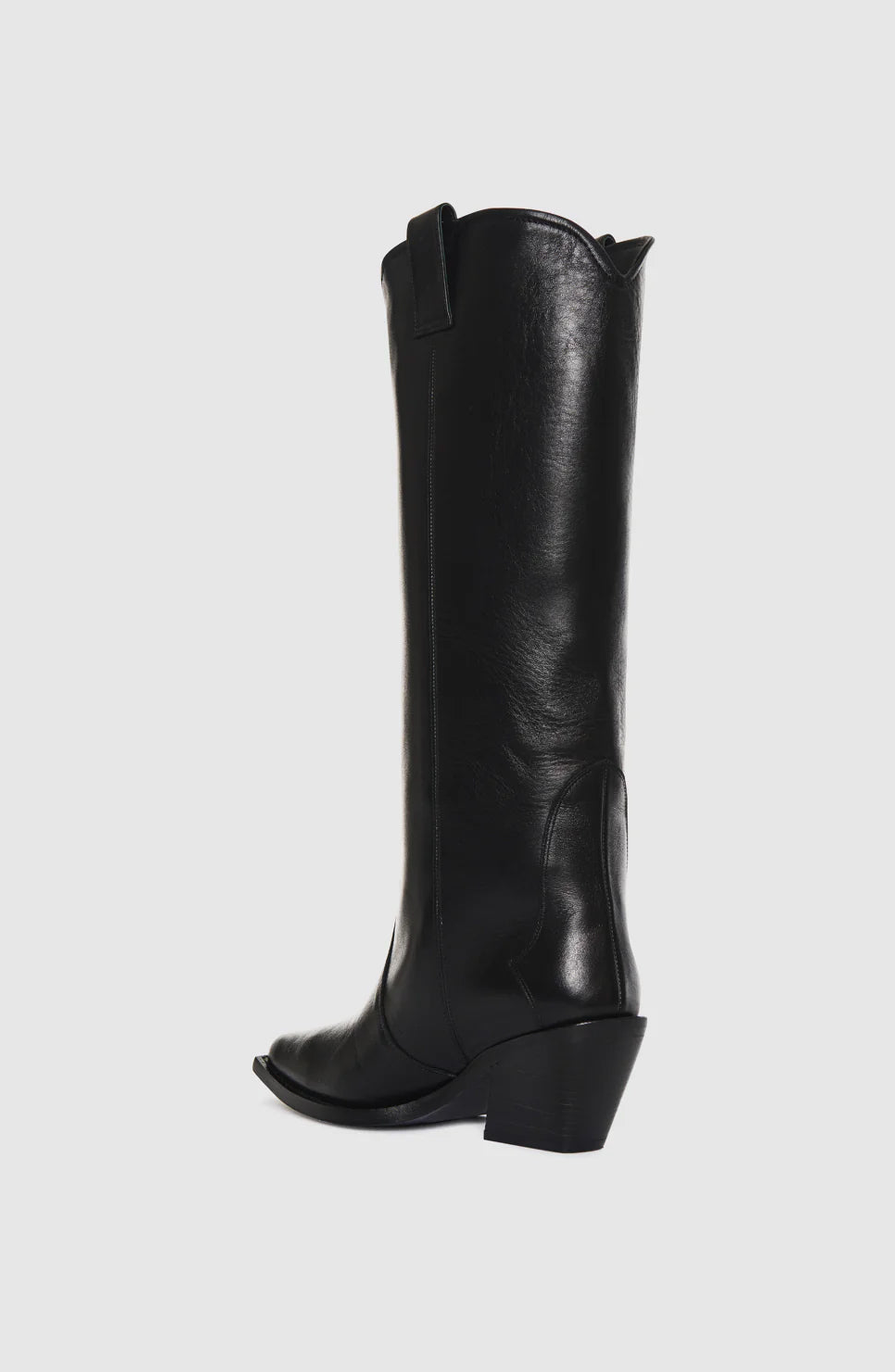 ANINE BING Tania Tall Leather Boots, Alternate, color, Black